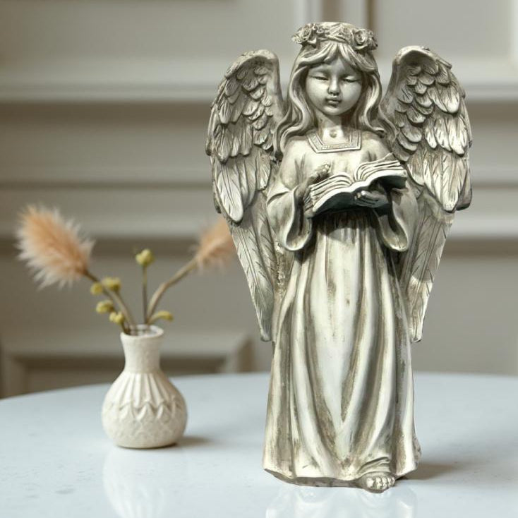 Decor - White Angel With Book