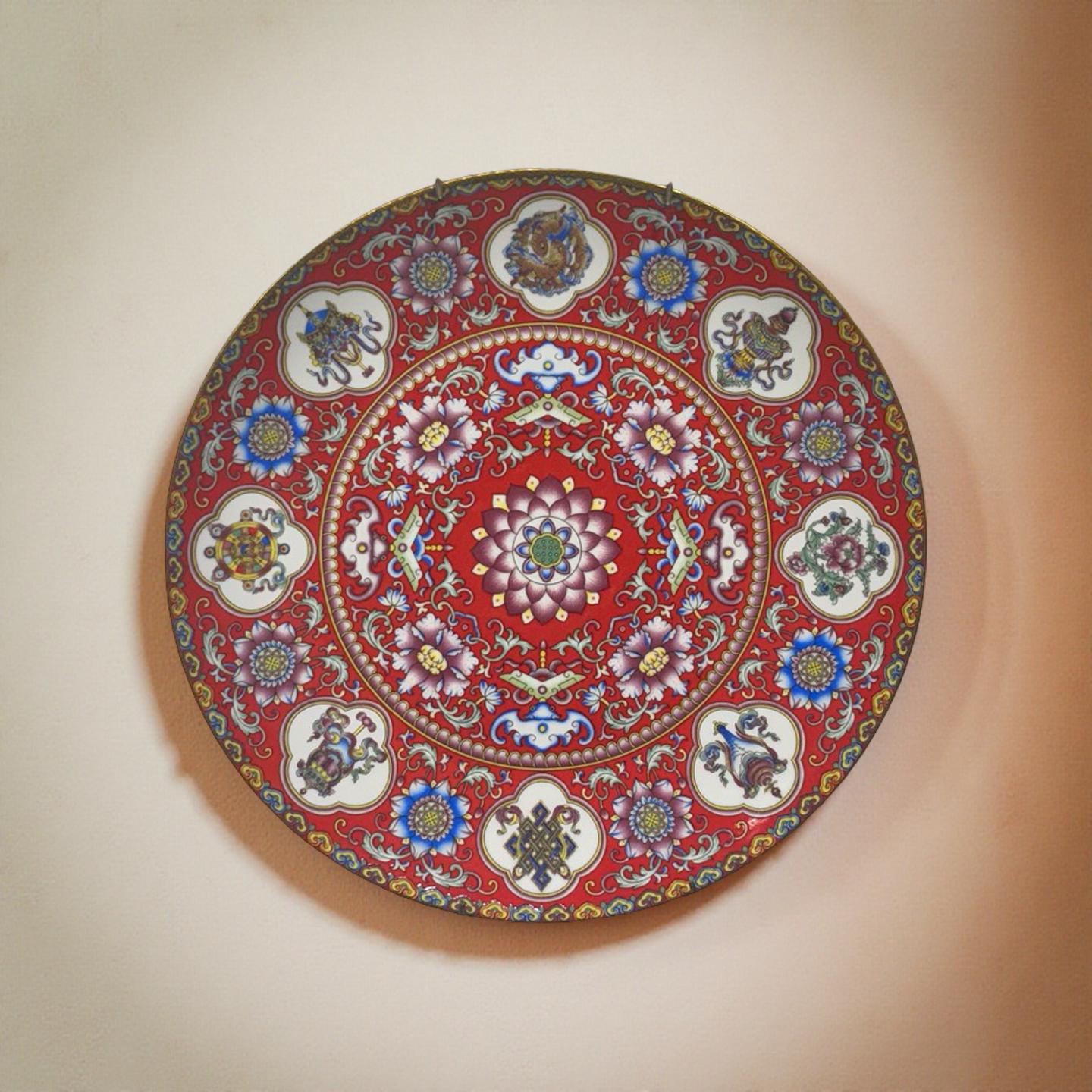Wall Decor Albert Plate Red (A)