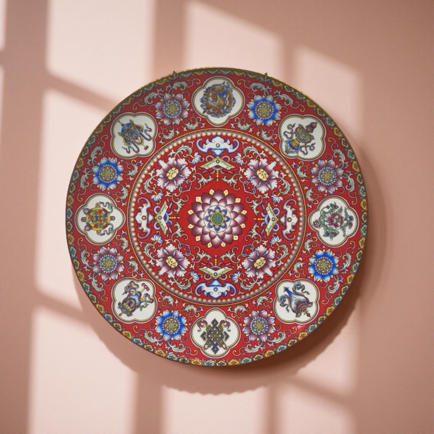 Wall Decor Albert Plate Red (A)