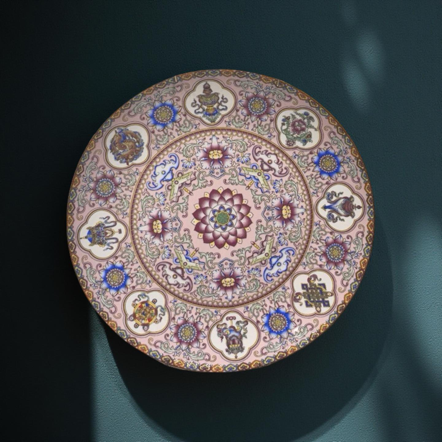 Wall Decor Albert Plate Pink (A)