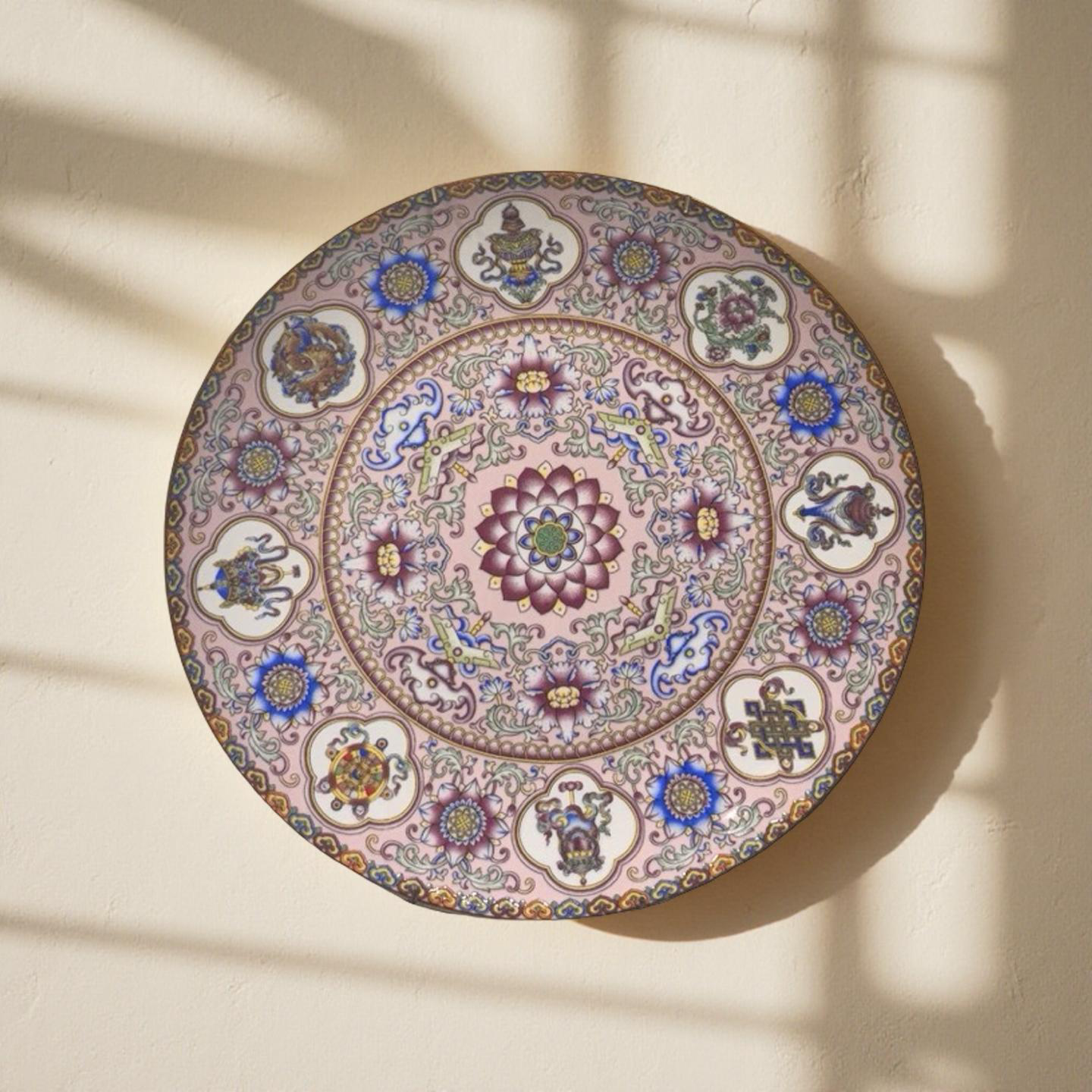 Wall Decor Albert Plate Pink (A)