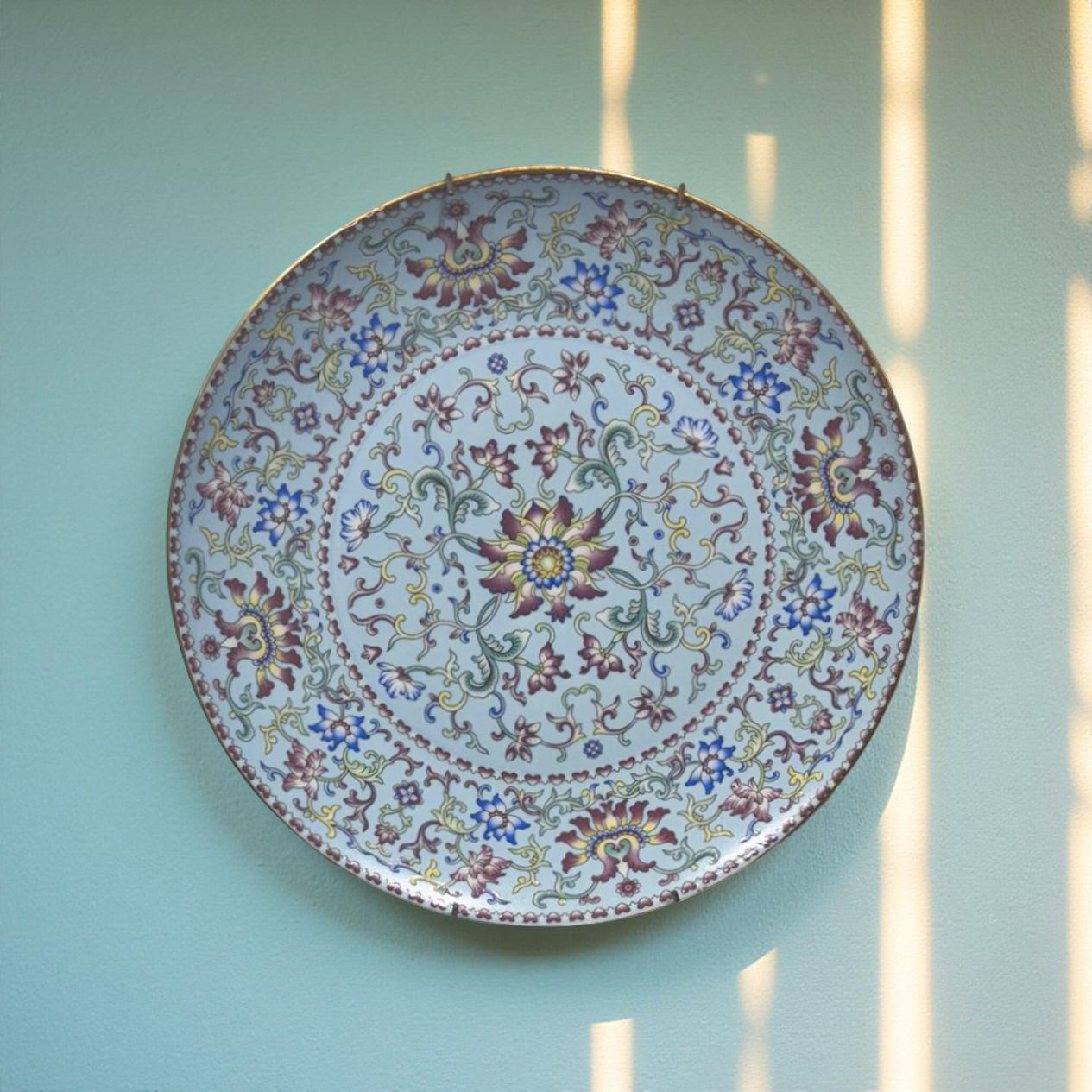 Wall Decor Albert Plate Blue (A)
