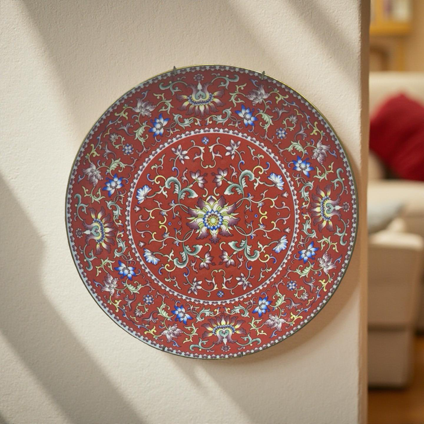 Wall Decor Albert Plate Red (B)