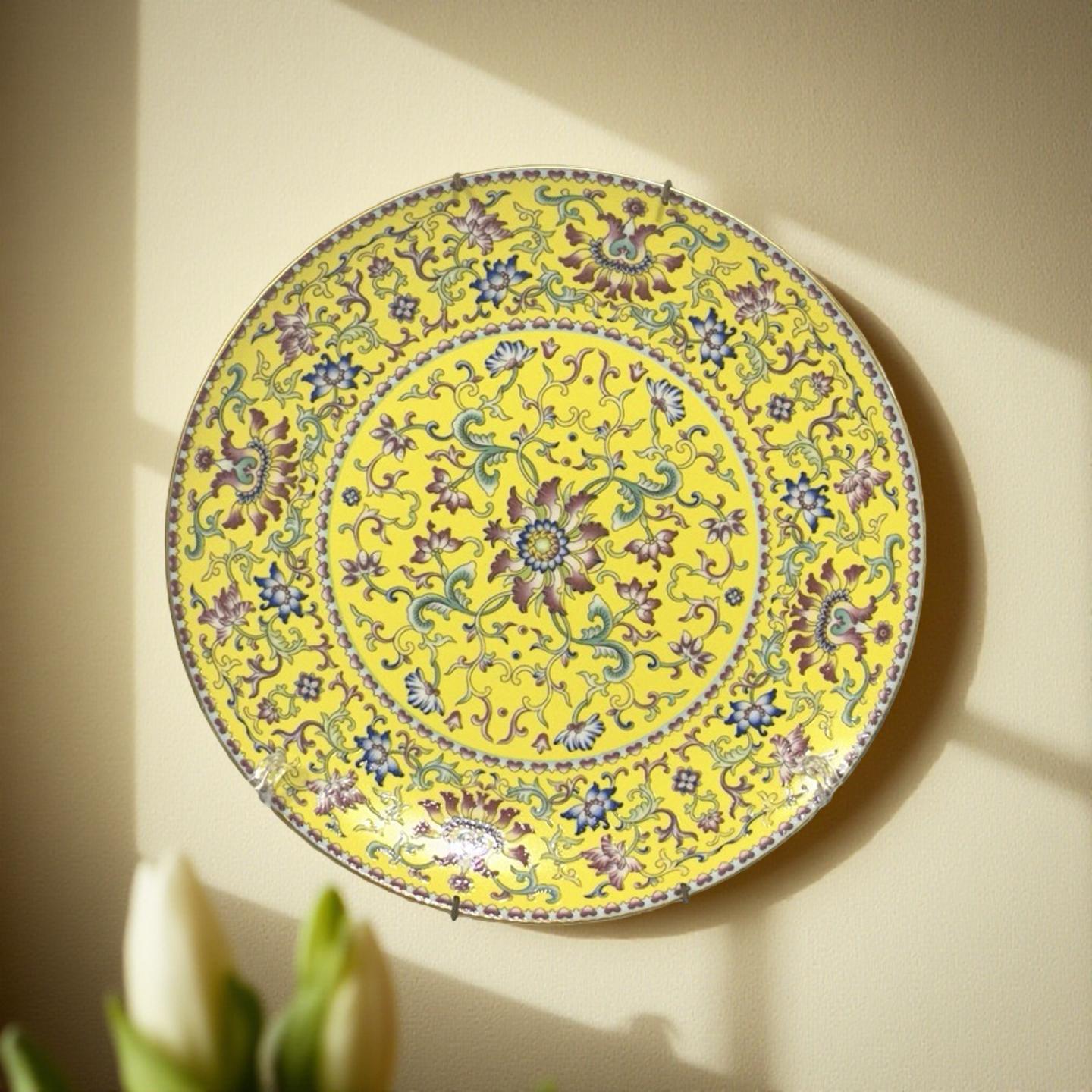 Wall Decor Albert Plate Yellow (B)