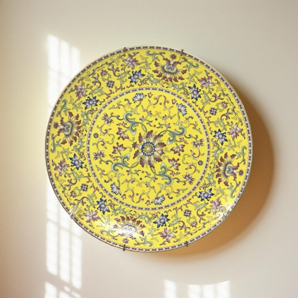 Wall Decor Albert Plate Yellow (B)