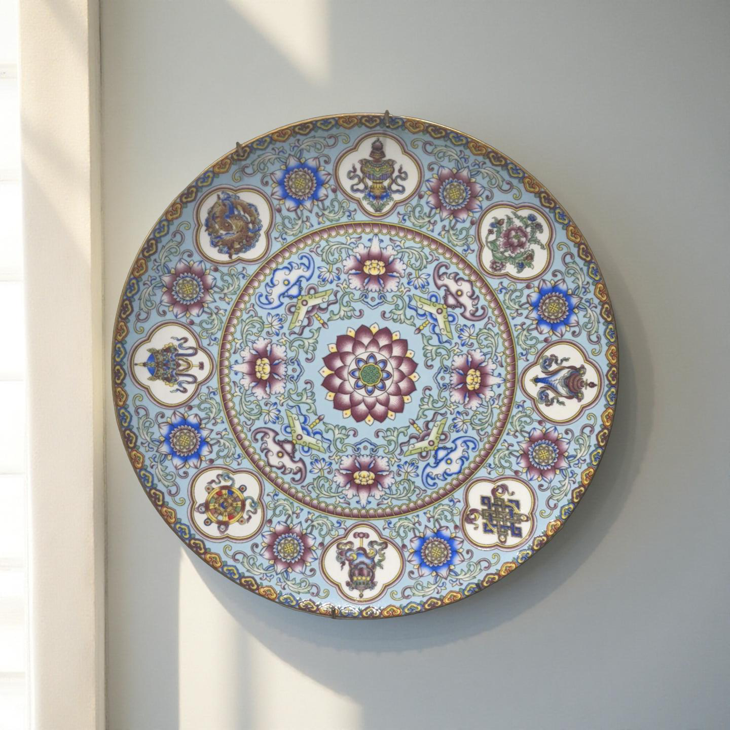 Wall Decor Albert Plate Blue (A)