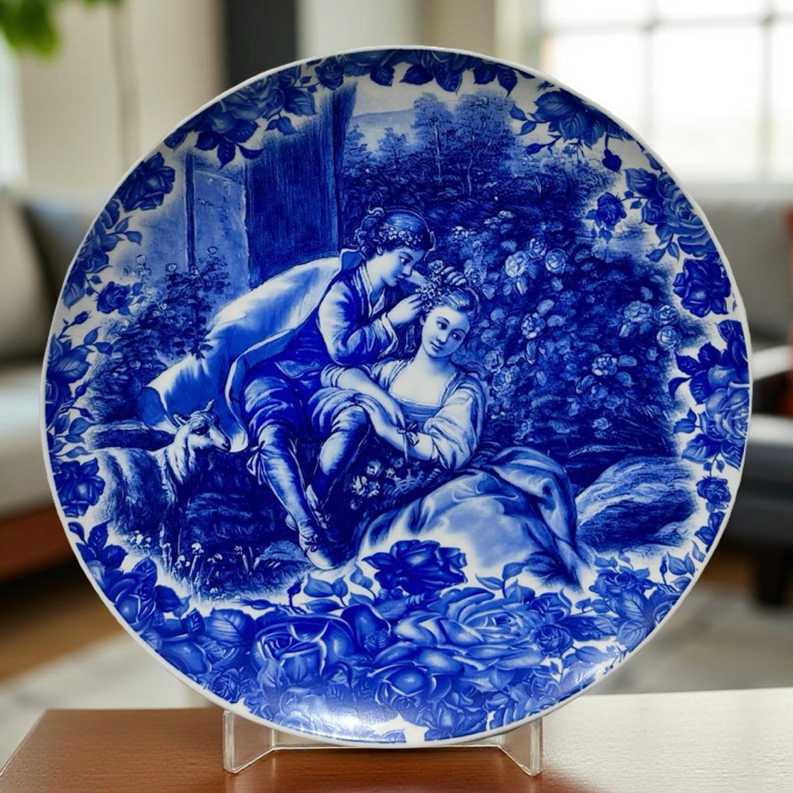 Decor Plate - Man with Flower Large