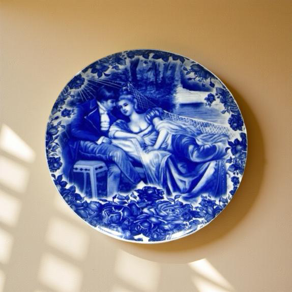 Decor Plate - Lady on Hammock Small
