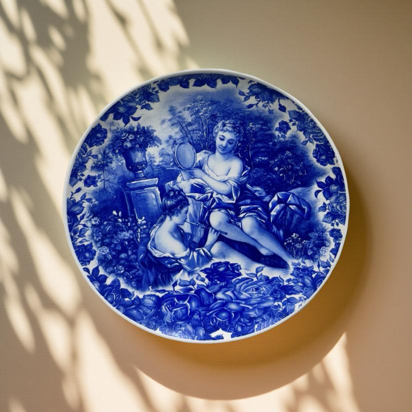 Decor Plate - Woman with Mirror Small