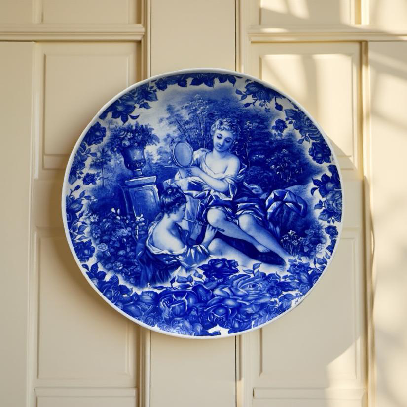Decor Plate - Woman with Mirror Small