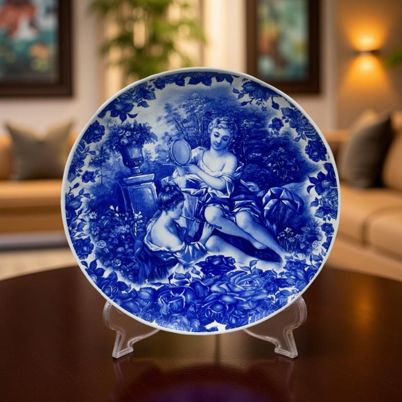 Decor Plate - Woman with Mirror Small
