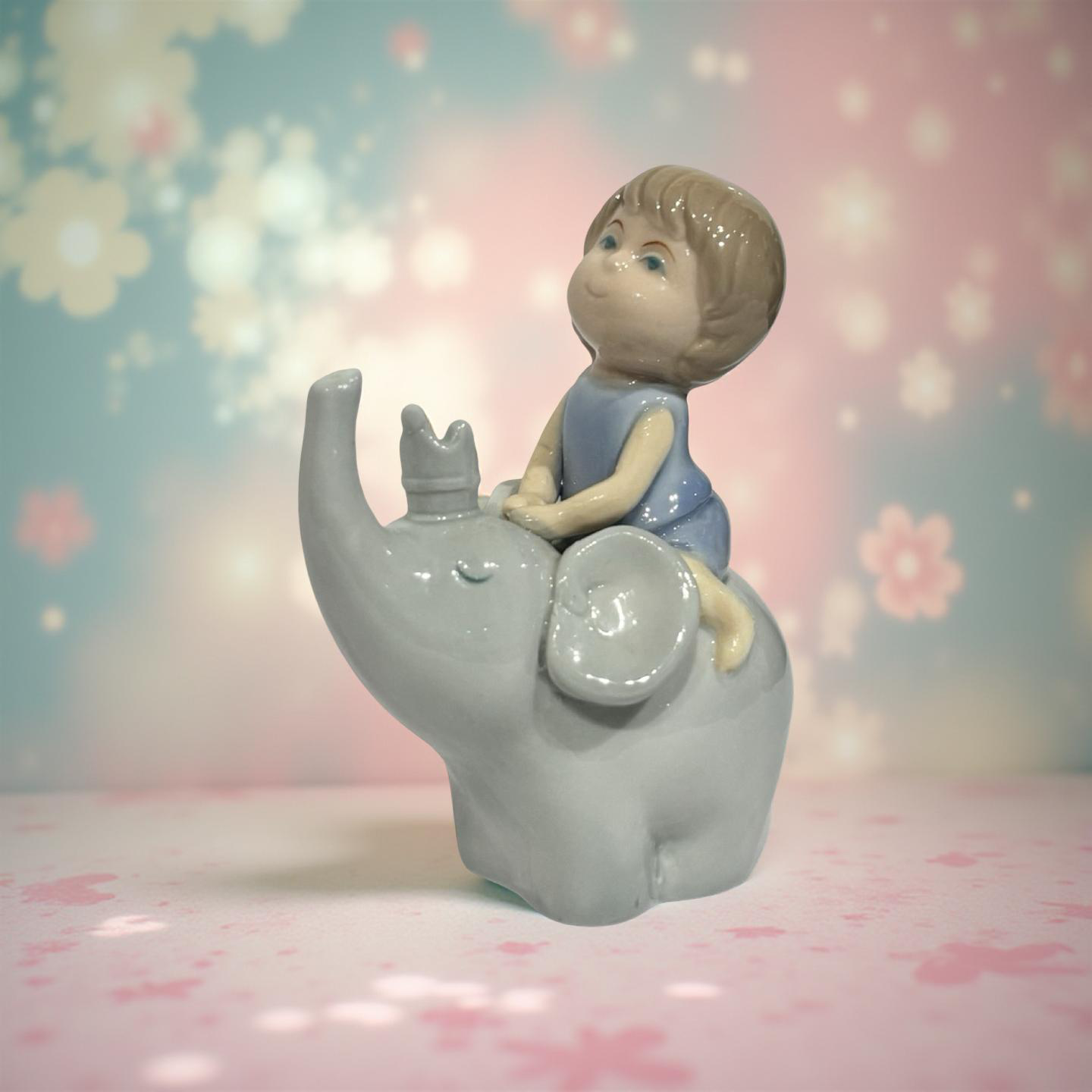 Whimsical Decor Baby on Elephant