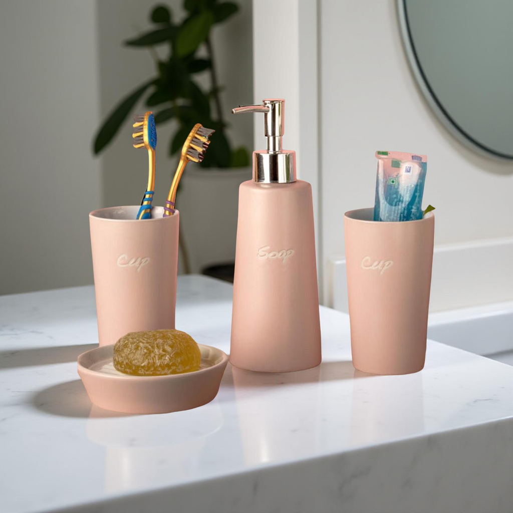 Bath Set Rosy Pink