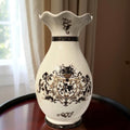 Georgia Ivory & Brown Scalloped Vase