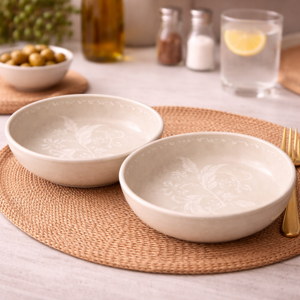 Elena Bowls Set of 2 - Mushroom