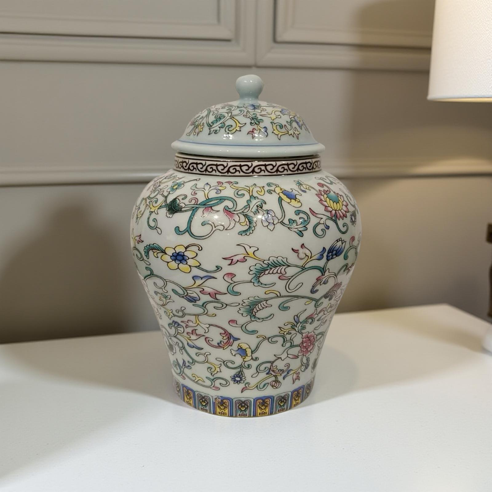 Decorative Jar - Albert Green Leaves