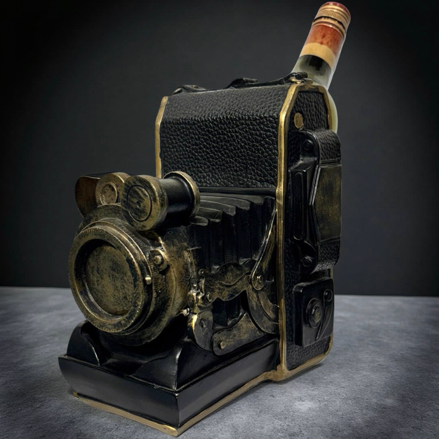 Wine Bottle Holder Vintage Camera