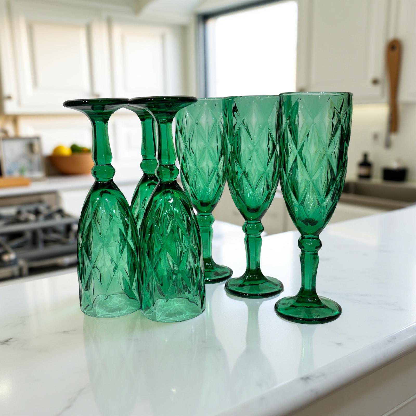 Deli - Flute Glass Green S06