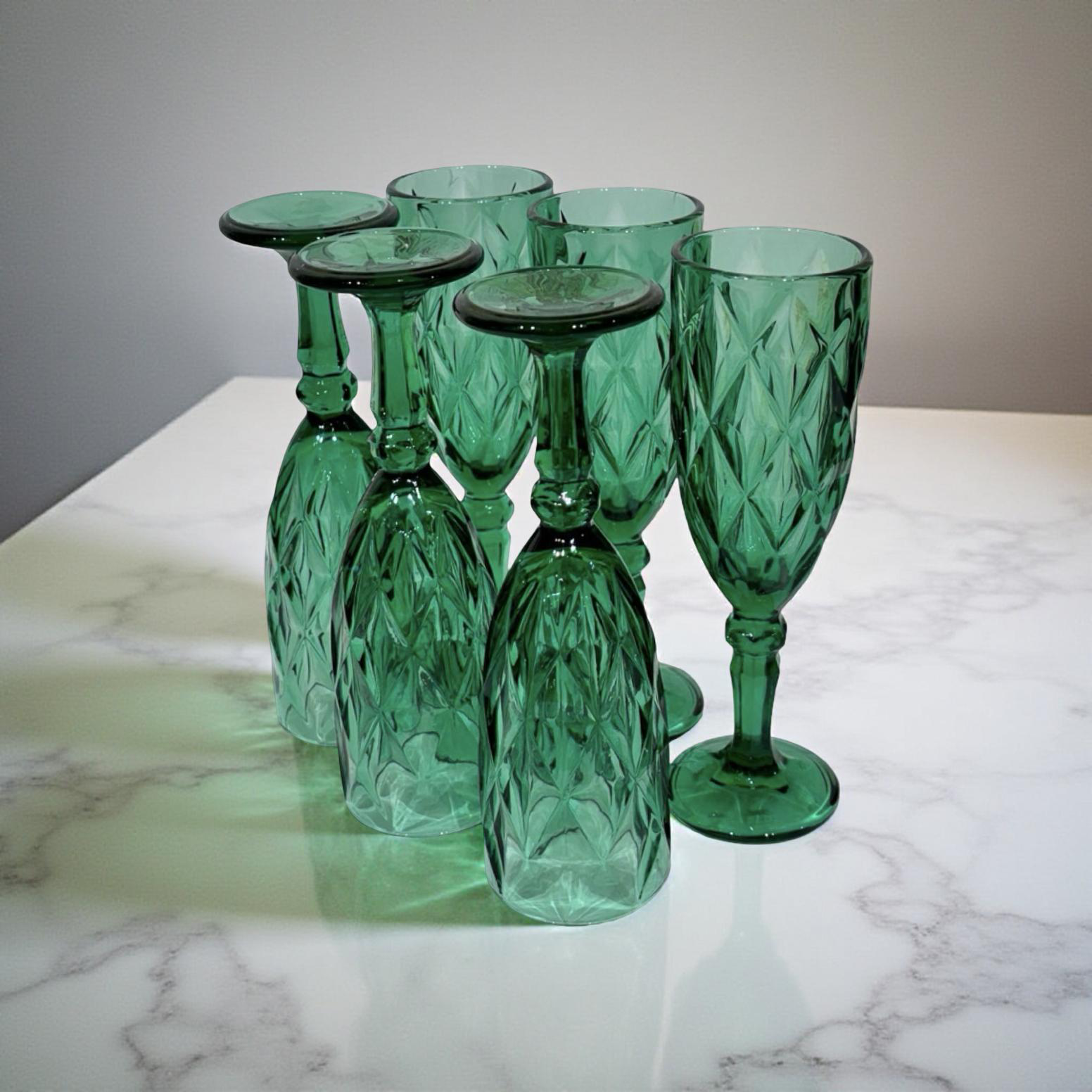 Deli - Flute Glass Green S06