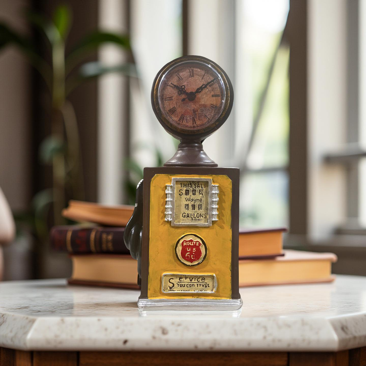 Table Top Clock Petrol Pump
