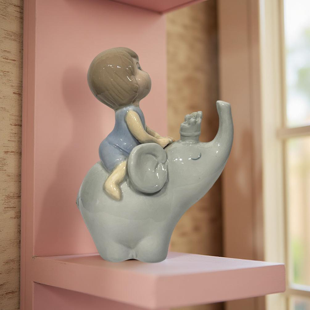 Whimsical Decor Baby on Elephant