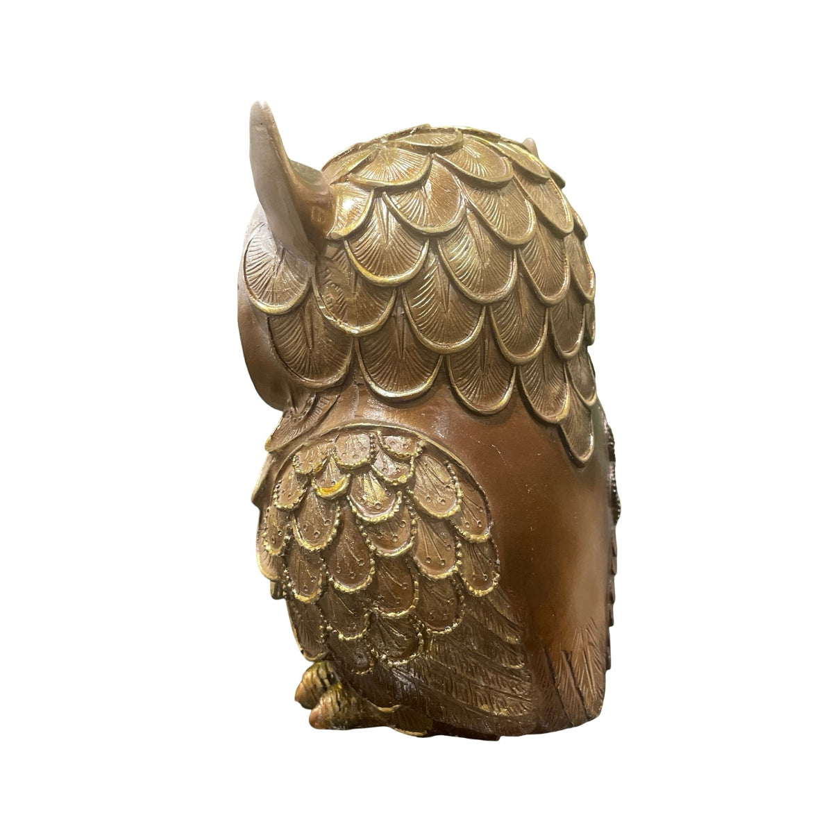 Decor - Gold Winged Standing Owl
