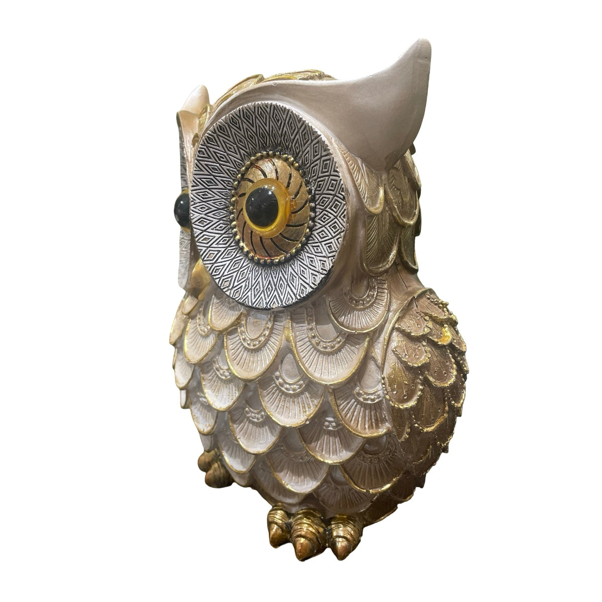 Decor - Gold Winged Standing Owl