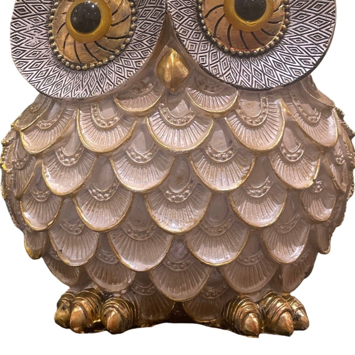 Decor - Gold Winged Standing Owl