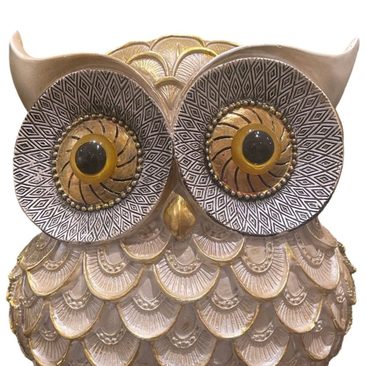 Decor - Gold Winged Standing Owl