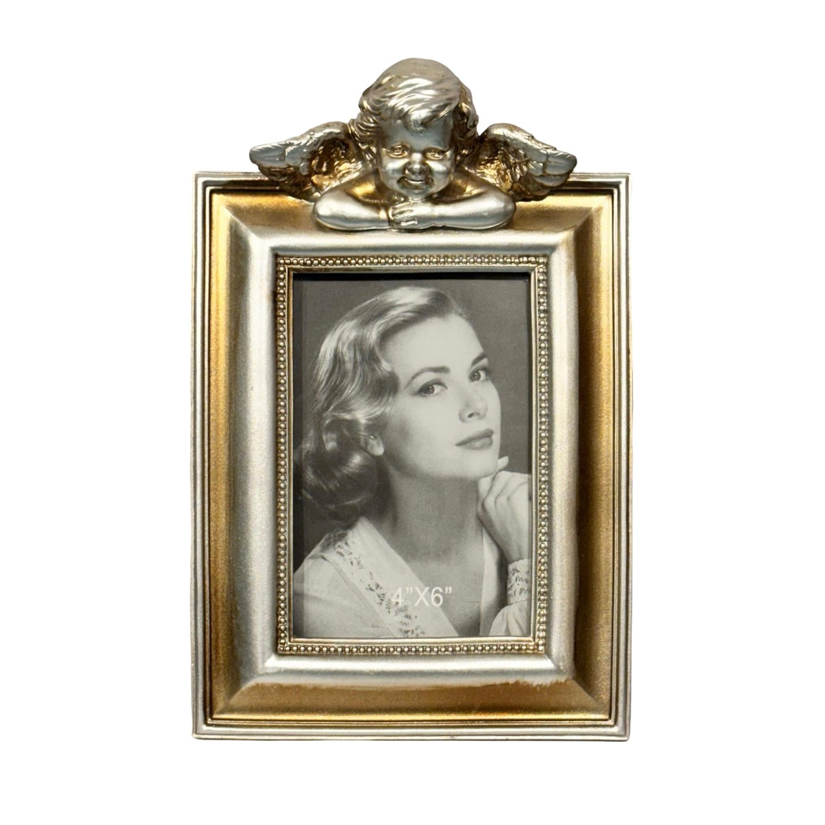 Photo Frame Silver Cherub Small