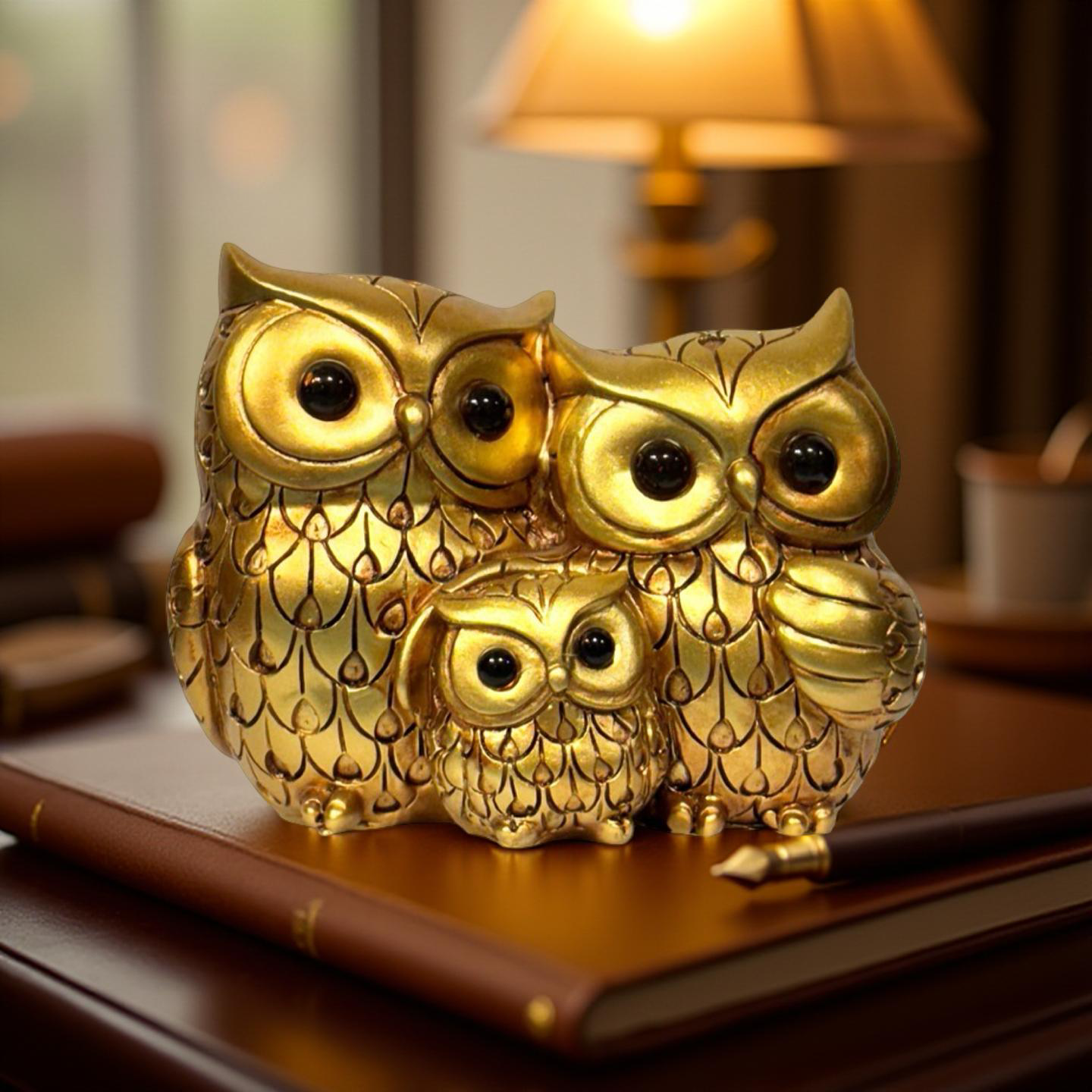Decorative Gold Owl Fam (D1)