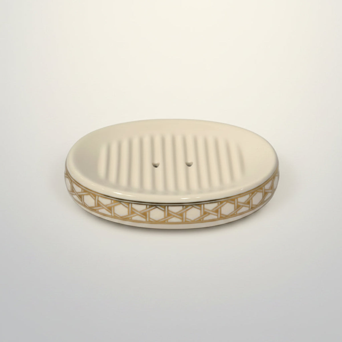 Bath Set Golden Palm Luxe White