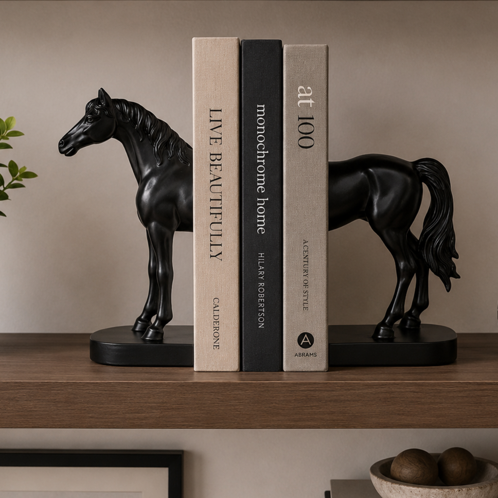Bookend Black Beauty Horse
