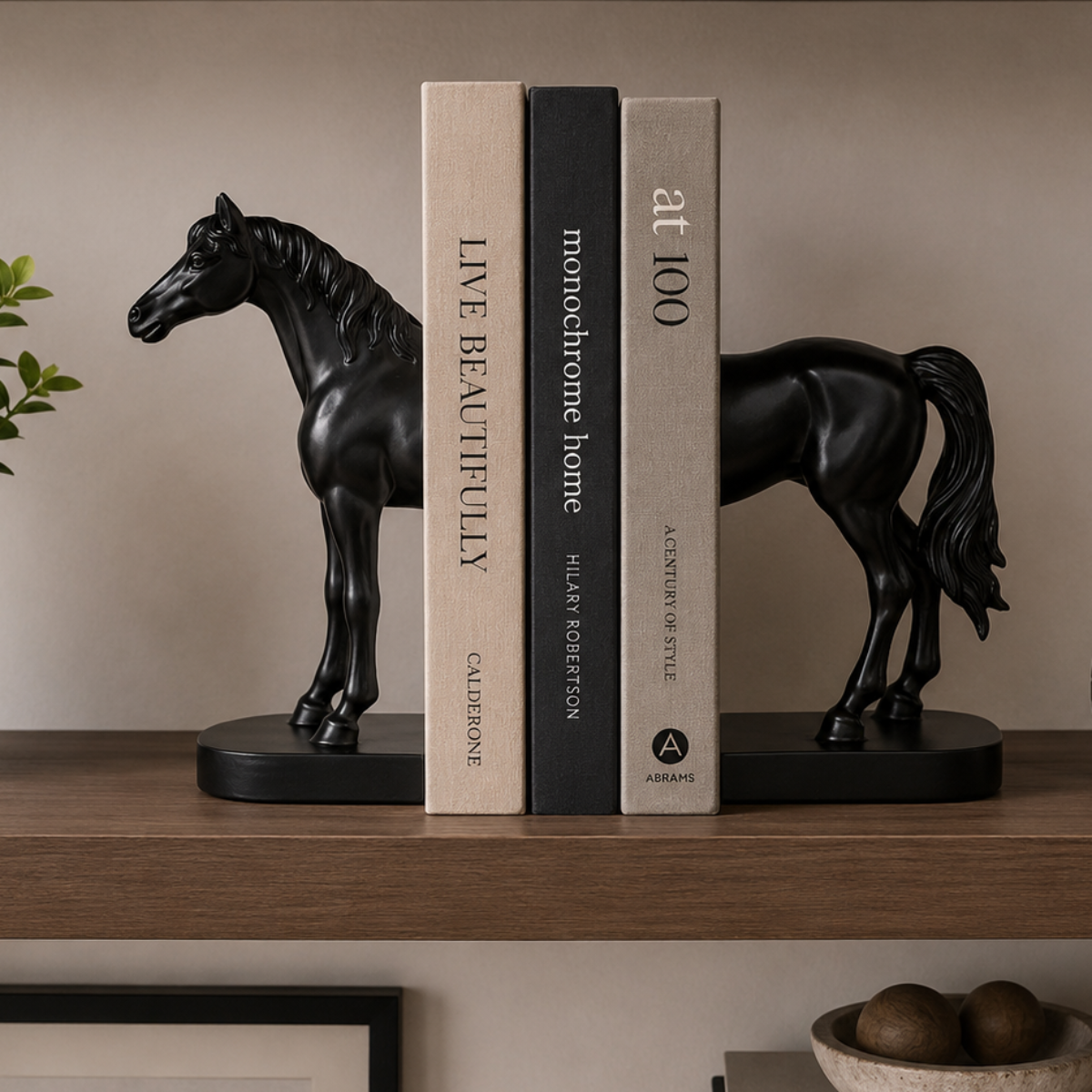 Bookend Black Beauty Horse