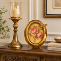 Vintage Gold Oval Butterfly Photo Frame