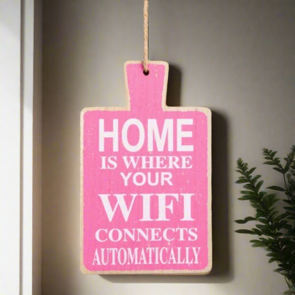 Wall Hanging Home WIFI Wall Pink