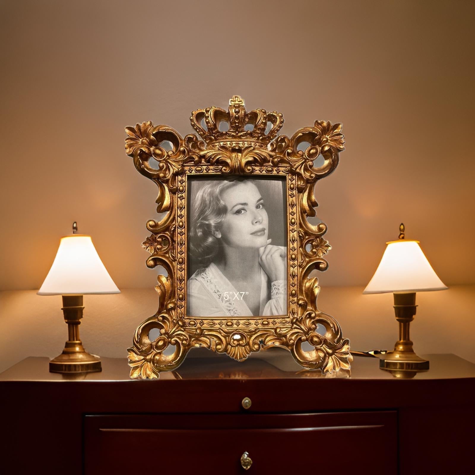 Photo Frame Gold Crown Large