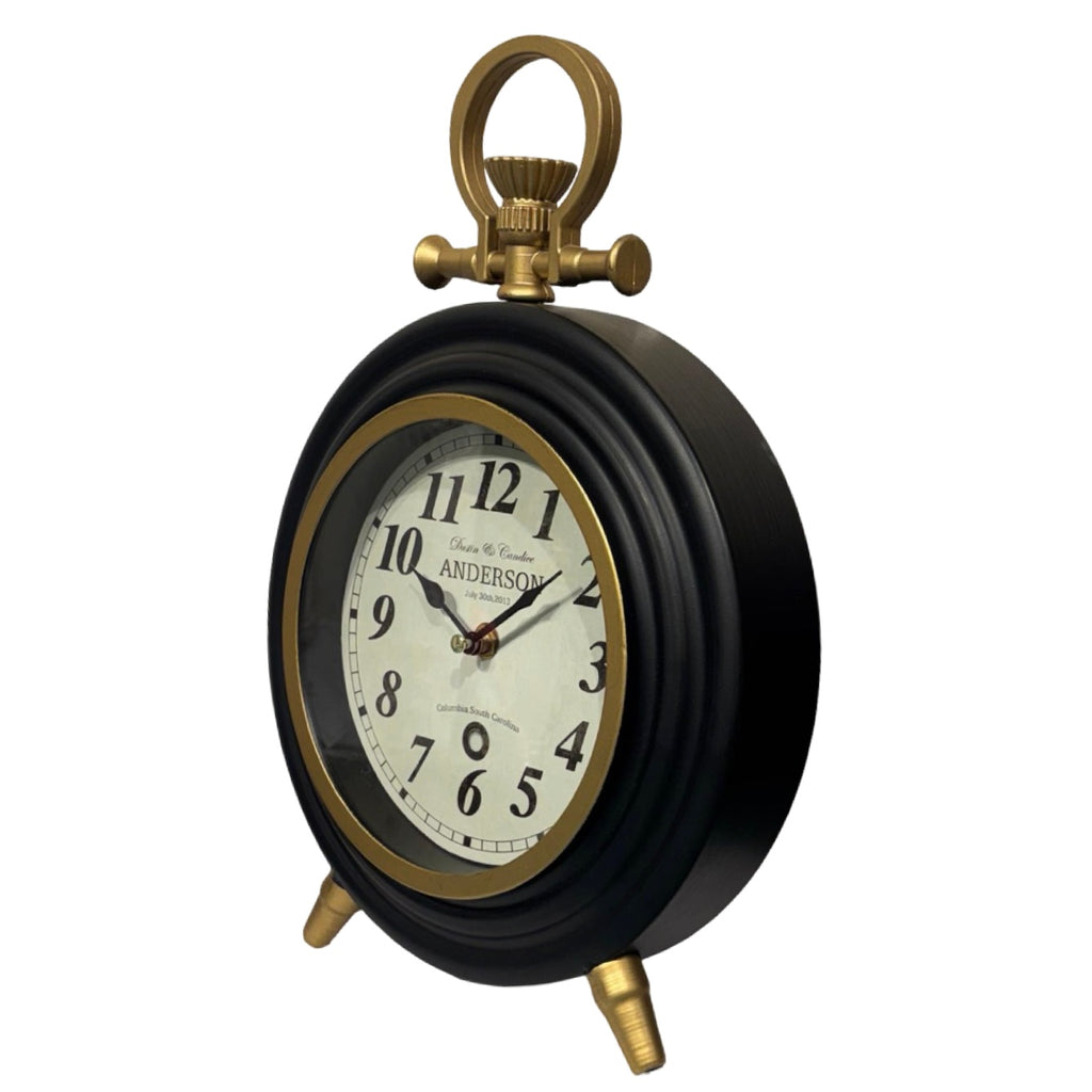 Black Anderson Round Clock