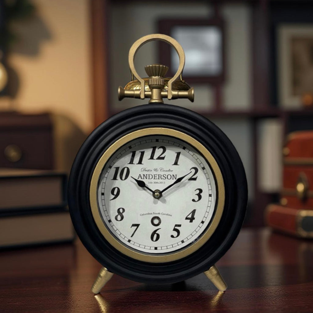 Black Anderson Round Clock