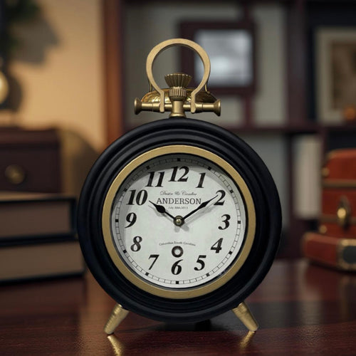 Black Anderson Round Clock