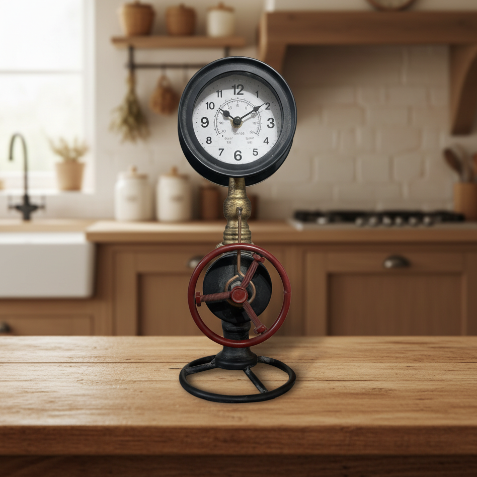 Industrial Table Clock
