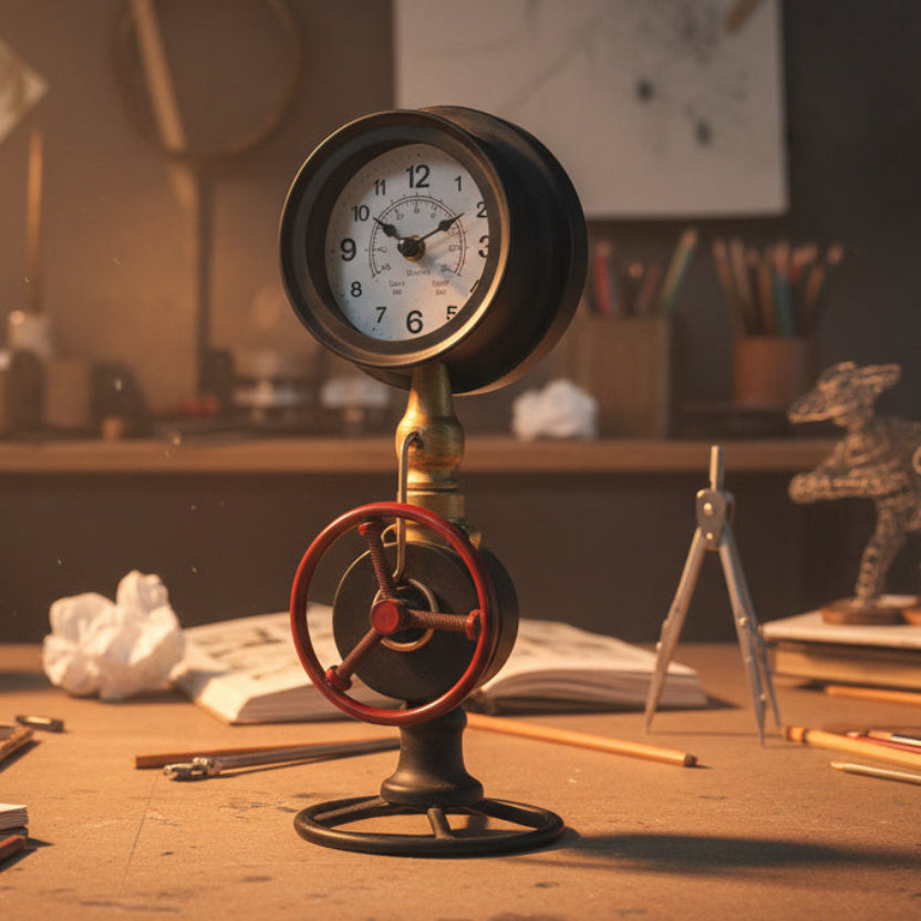 Industrial Table Clock