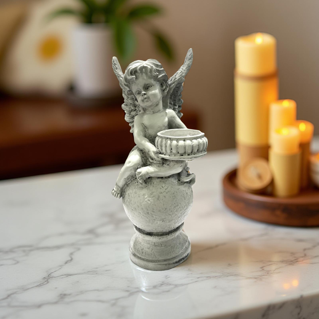 Claire - Cherub Décor Sculpture with Holder
