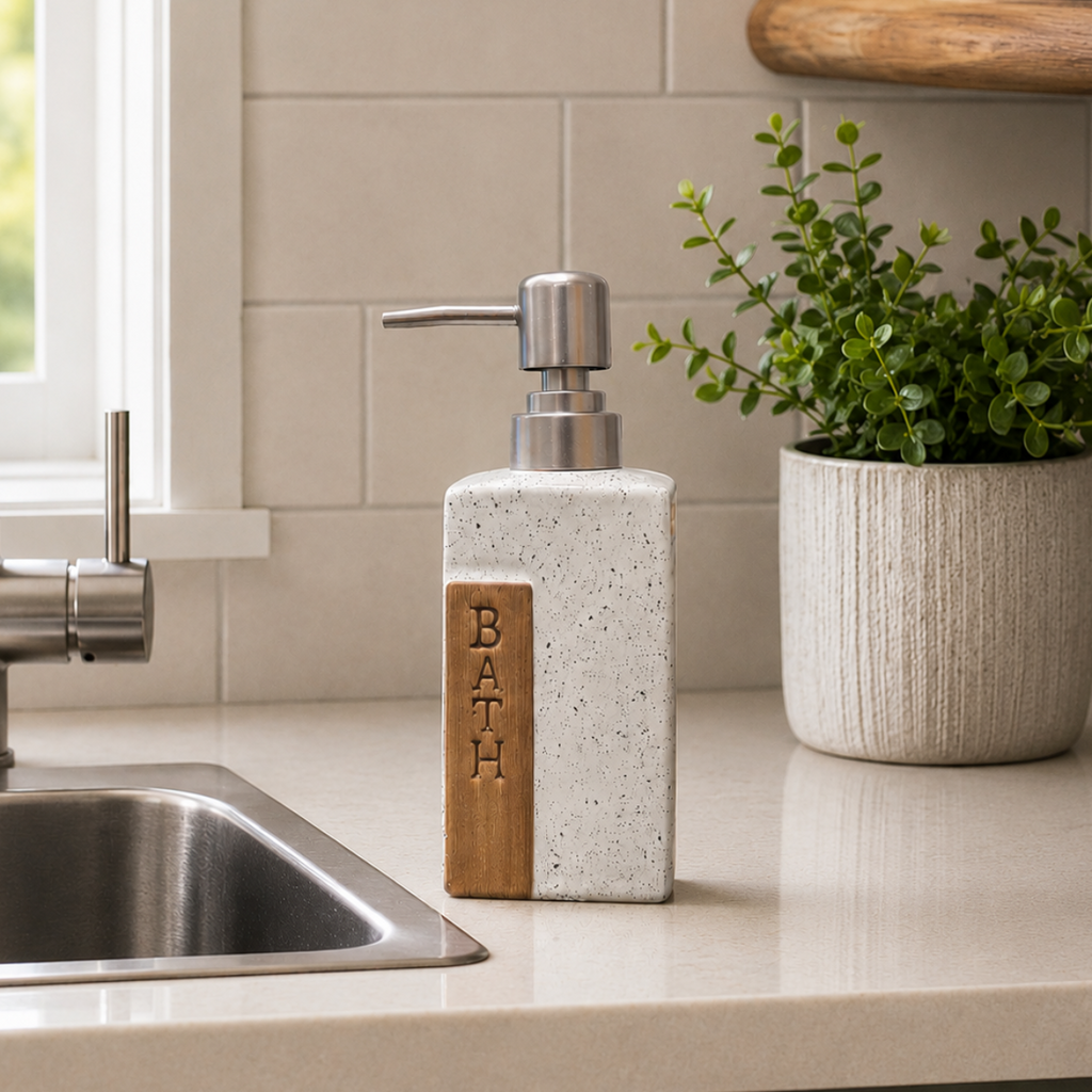 Soap Dispenser - Speckled White