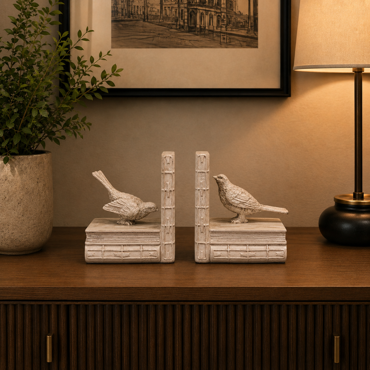 Bookend Bird on Books