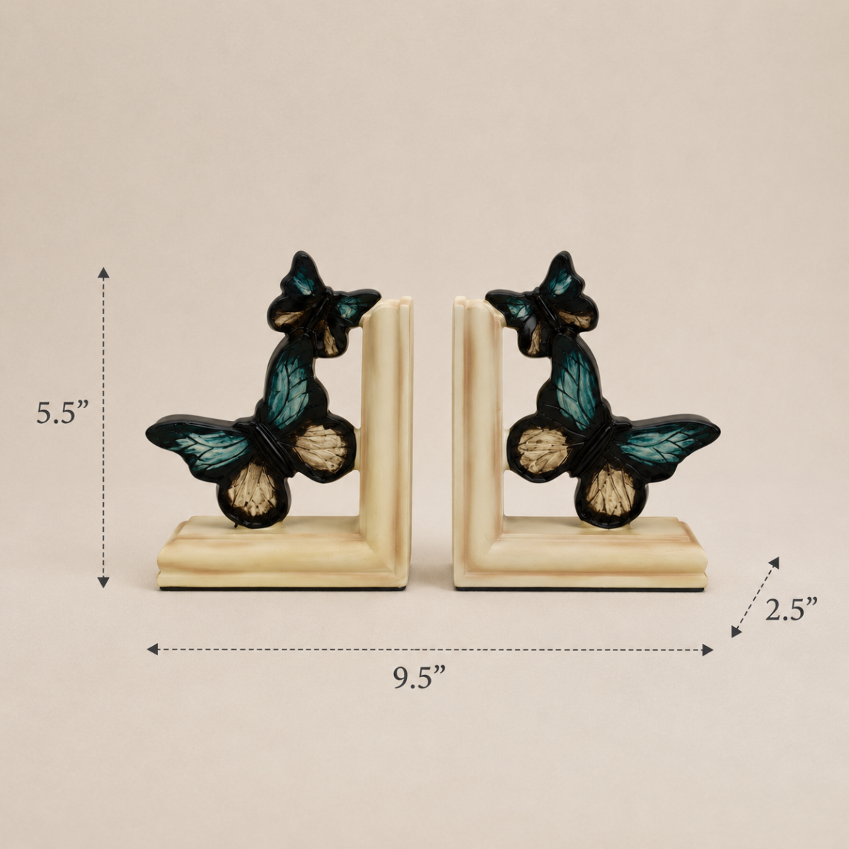 Bookend Blue Butterflies