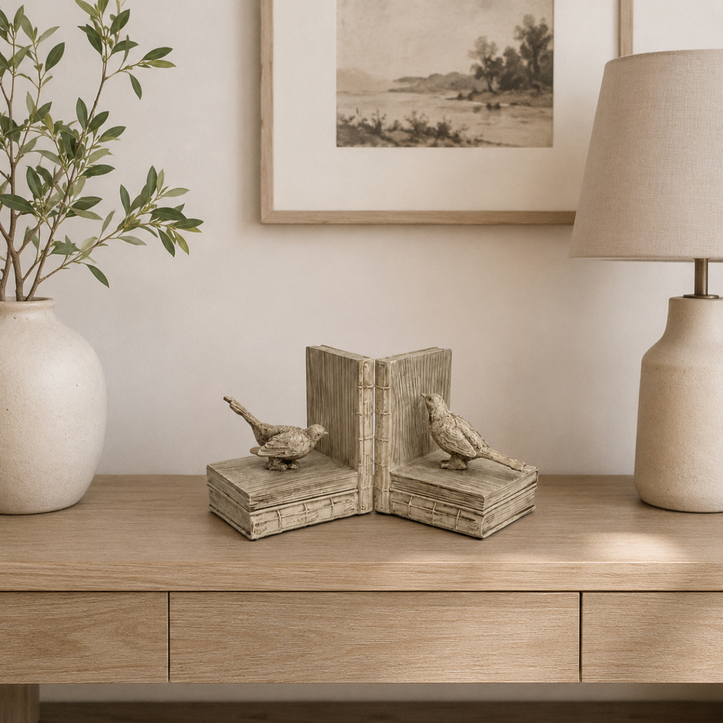 Bookend Bird on Books