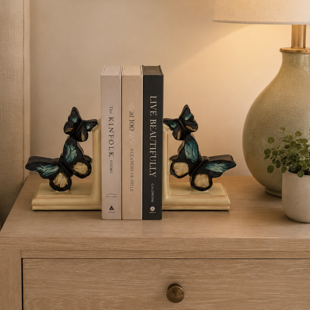 Bookend Blue Butterflies