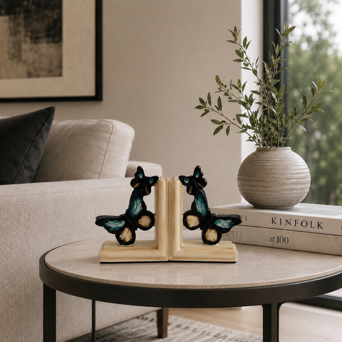 Bookend Blue Butterflies