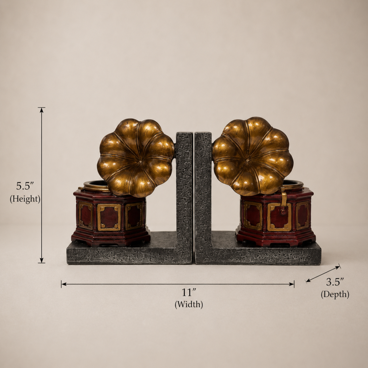 Bookend Vintage Gramophone